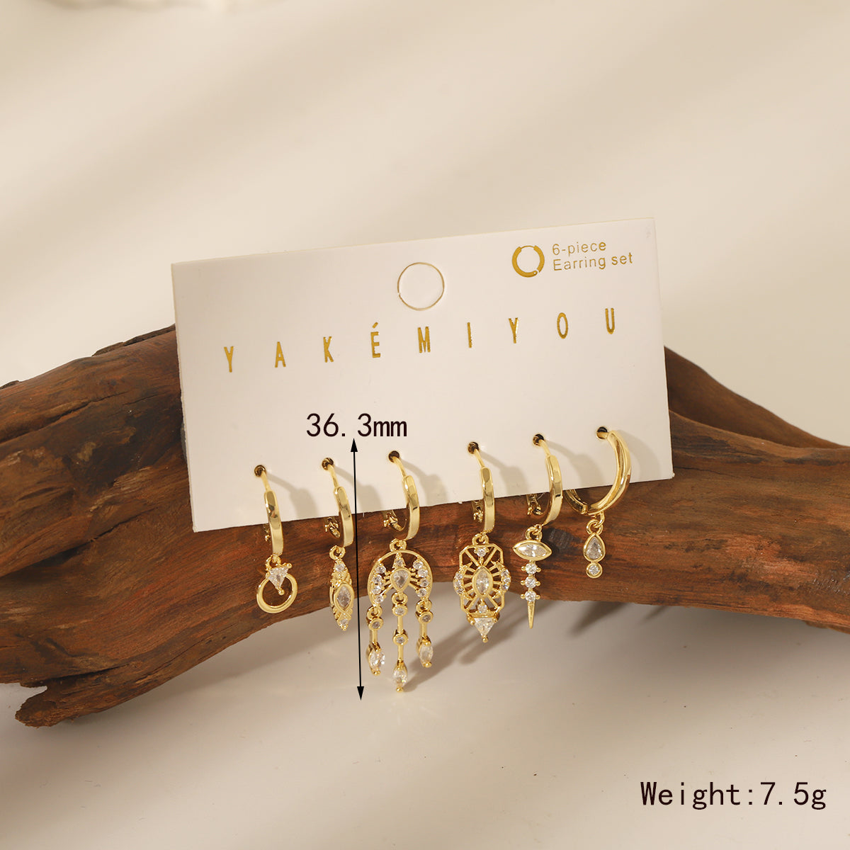 1 Set Cute Sweet Dreamcatcher Flower Inlay Copper Acrylic Zircon 14K Gold Plated Drop Earrings By Trendy Jewels