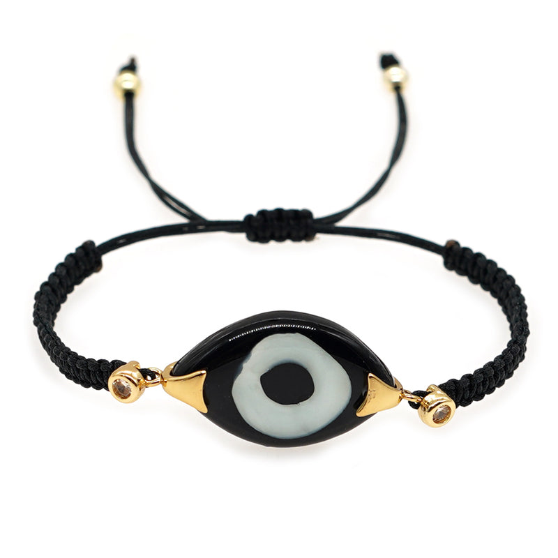 casual devil's eye arylic rope braid women's bracelets By Trendy Jewels