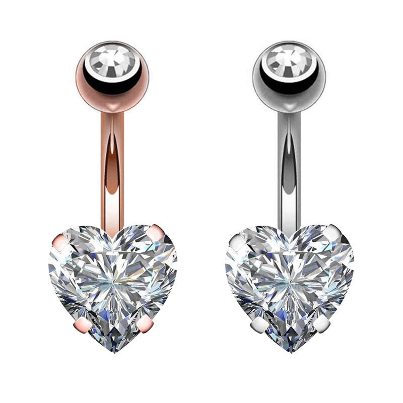 fashion heart metal plating belly ring By Trendy Jewels