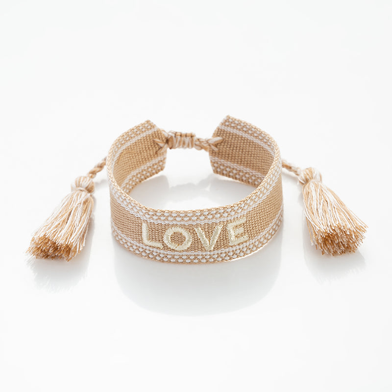 simple style love letter polyester knitting women's bracelets By Trendy Jewels