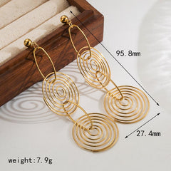 1 Pair Casual Basic Classic Style Irregular Flower Plating 304 Stainless Steel 18K Gold Plated Drop Earrings By Trendy Jewels
