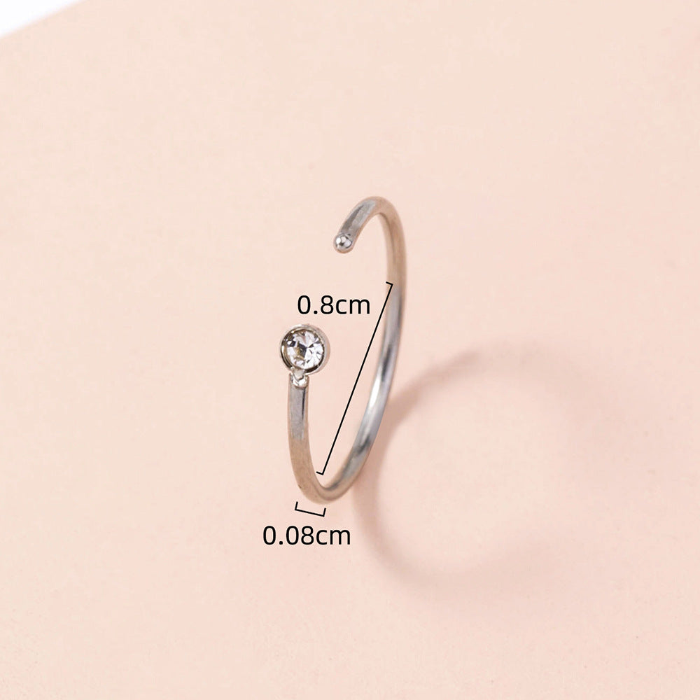 geometric stainless steel plating nose ring nose studs By Trendy Jewels
