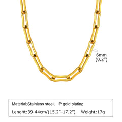 304 Stainless Steel 18K Gold Plated IG Style Streetwear Plating Solid Color Bracelets Necklace By Trendy Jewels