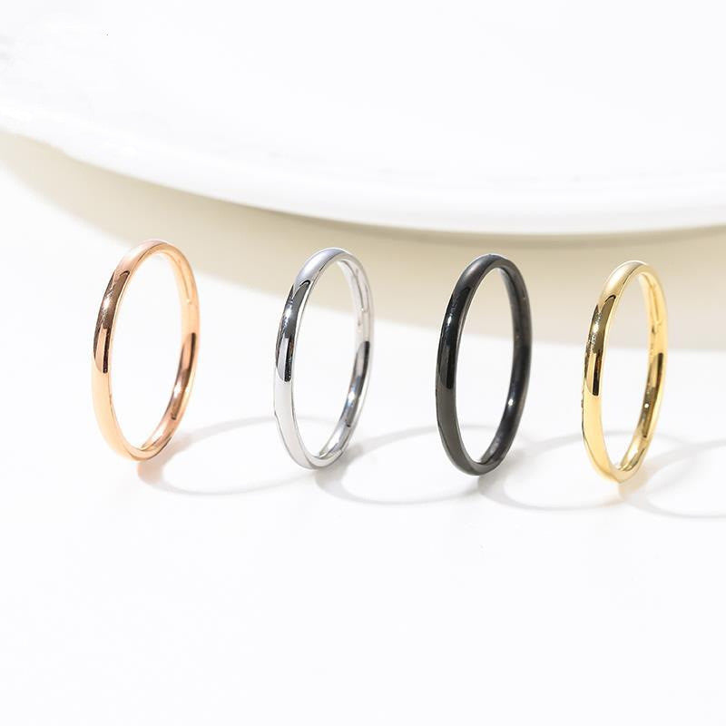 Titanium Steel 16K Gold Plated White Gold Plated Gold Plated Simple Style Polishing Round No Inlaid By Trendy Jewels