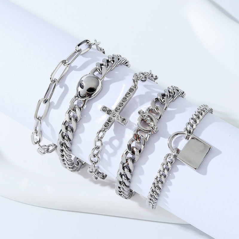 casual geometric alloy women's men's bracelets By Trendy Jewels
